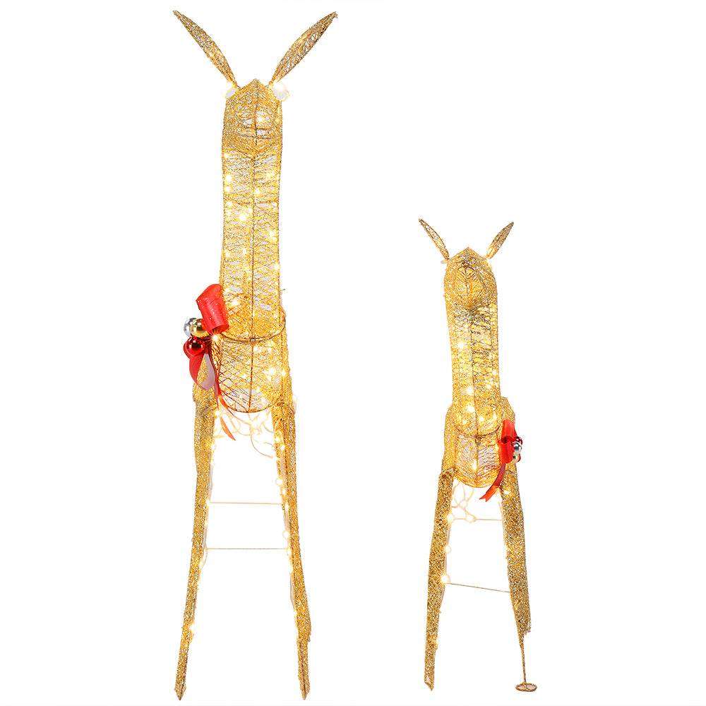 2-Piece Christmas Reindeer Set  (Gold)