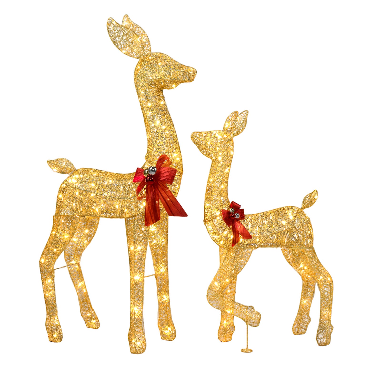 2-Piece Christmas Reindeer Set  (Gold)