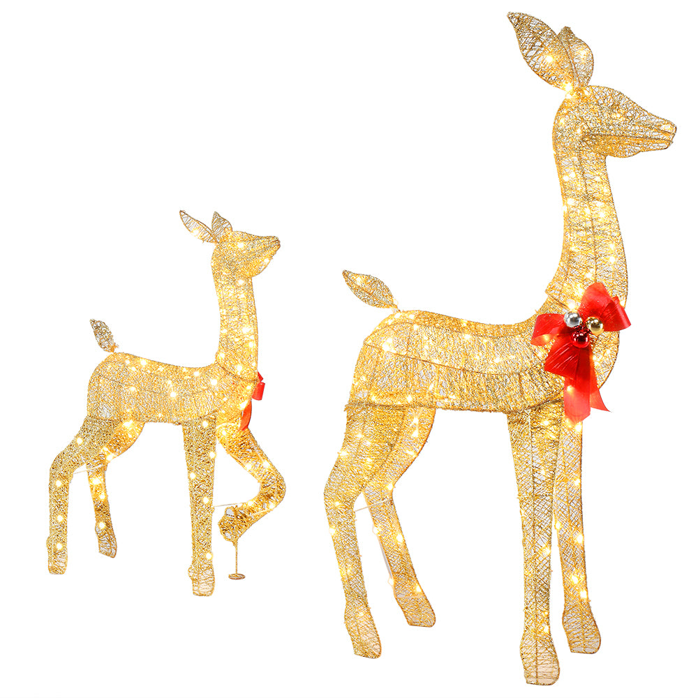 2-Piece Christmas Reindeer Set  (Gold)