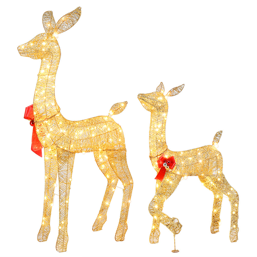 2-Piece Christmas Reindeer Set  (Gold)