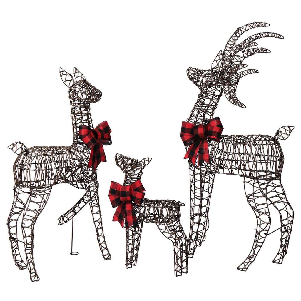 3-Piece Christmas Reindeer Set (Brown)
