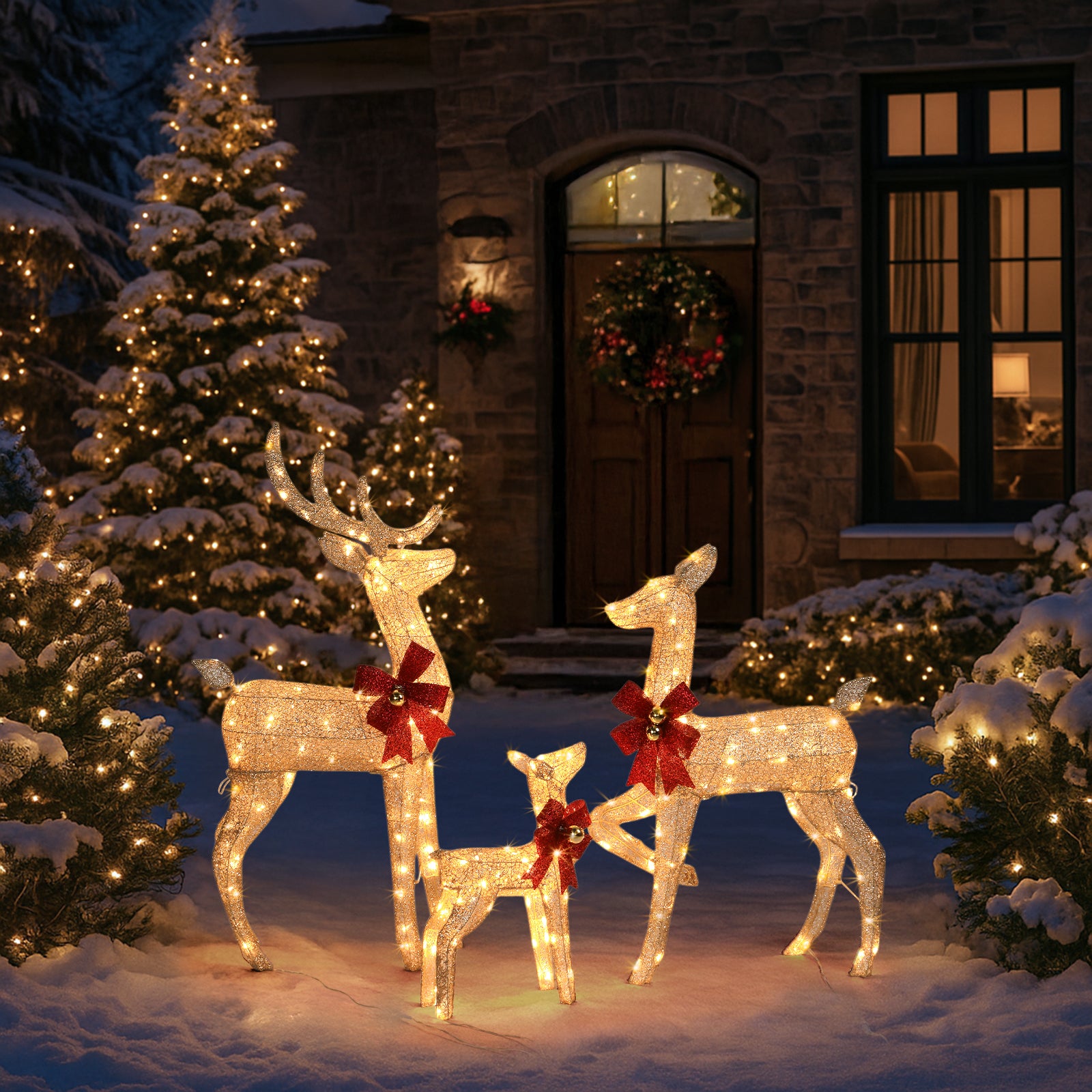 3-Piece Christmas Reindeer Set